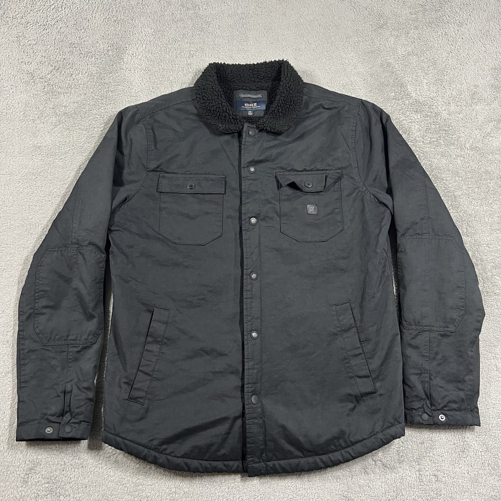 Roark Hebrides Jacket Mens Medium Black Sherpa Lined Heavyweight